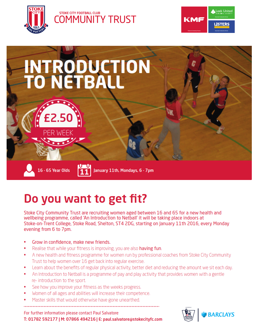 Stoke City Netball - Together Active Staffordshire & Stoke-on-Trent