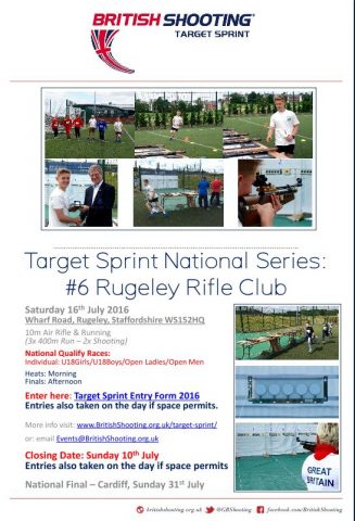 Target Sprint Poster - Rugeley 2016