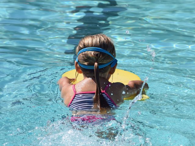 Child swimming