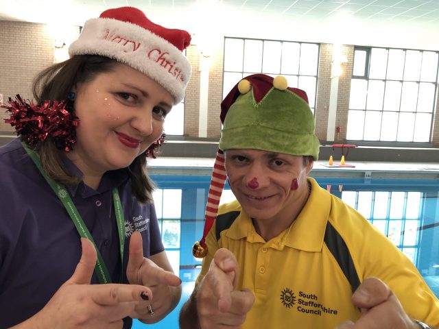 Laura and Carl at Codsall Leisure Centre.