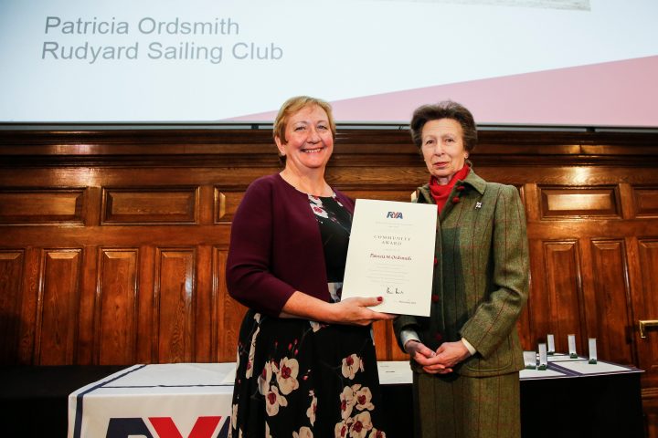Tricia Ordsmith presented with an RYA Lifetime Commitment Award