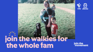 Walking the dog with children