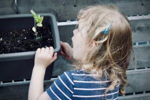 child gardening