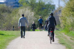 Person cycling