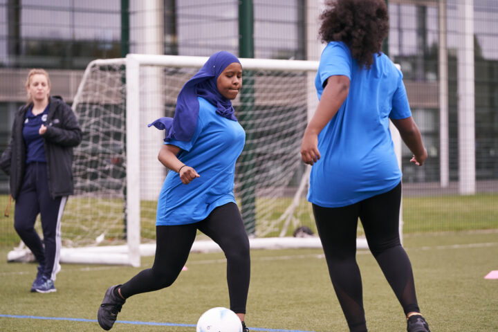 Women playing football