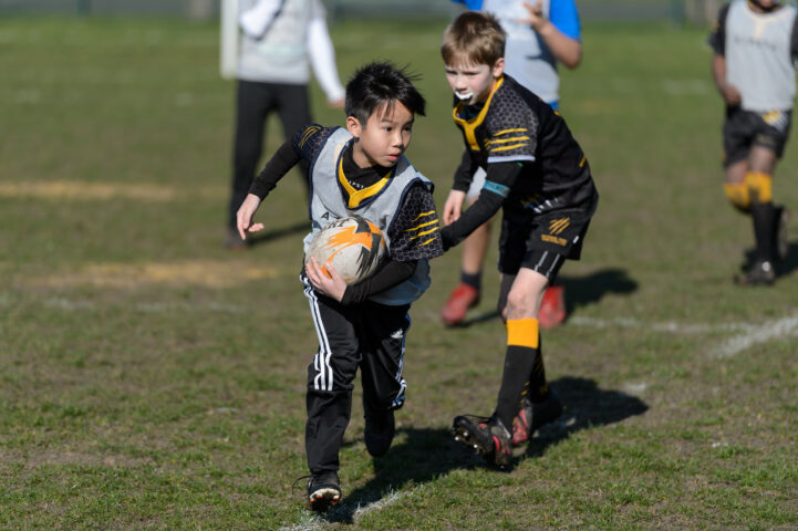 Children playing rugby