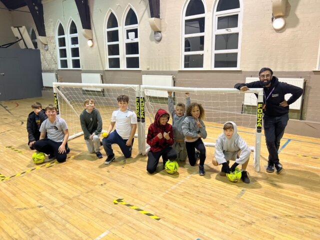 Young people at Dizzy Heights indoor session.