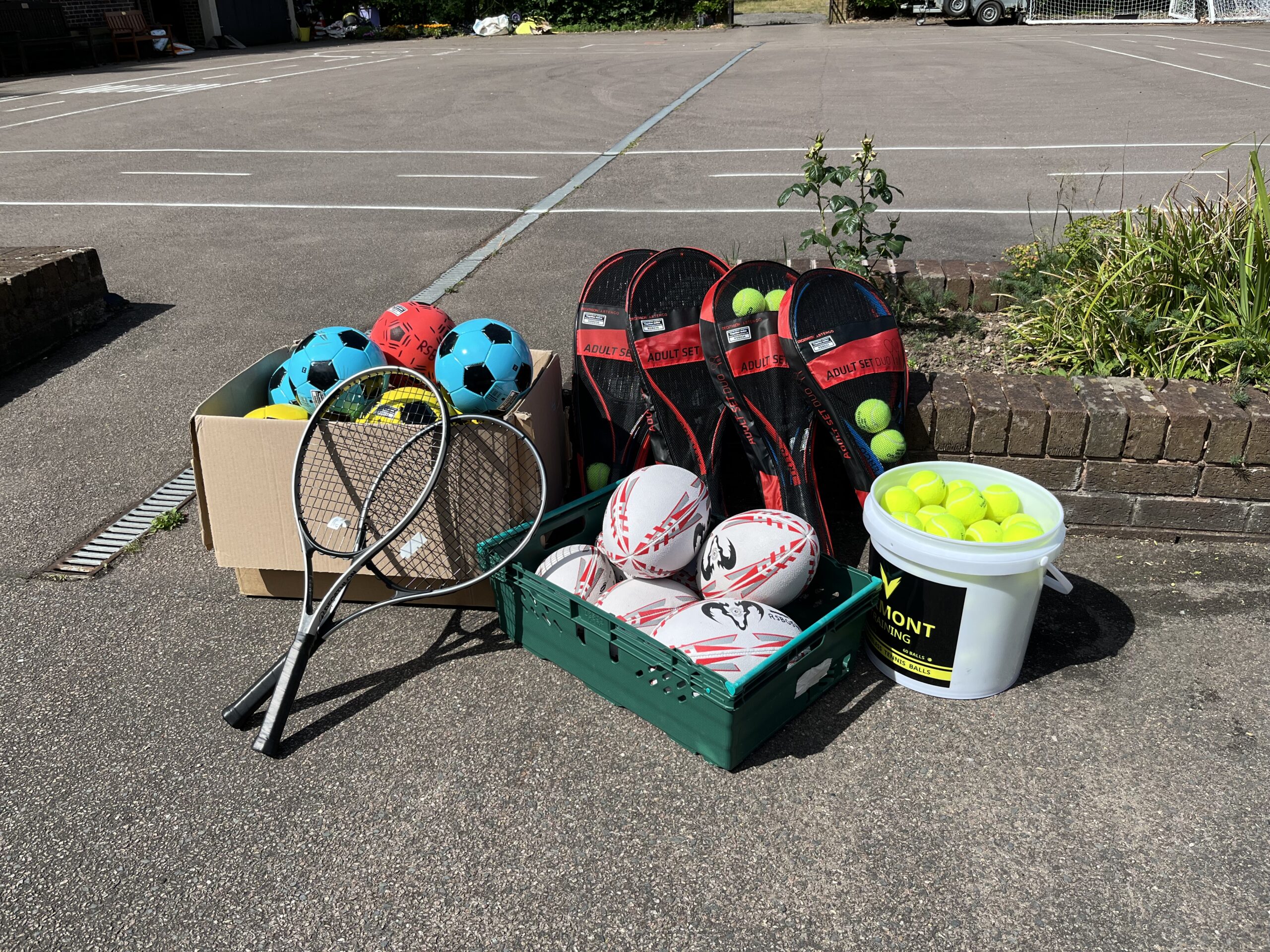 Image shows collection of sports equipment.